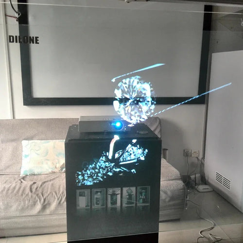3D Holographic Projection Film Self-Adhesive PVC Black Transparent Window Display Film for Office Store Fronts And Showrooms