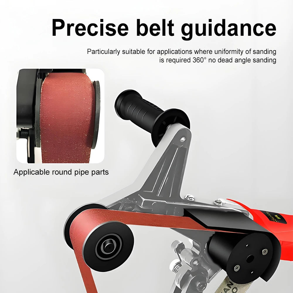 220V Stainless Steel Pipe Belt Sander Polishing Machine Pipe Grinding and Polishing Machine Metal Processing Brushing Equipment