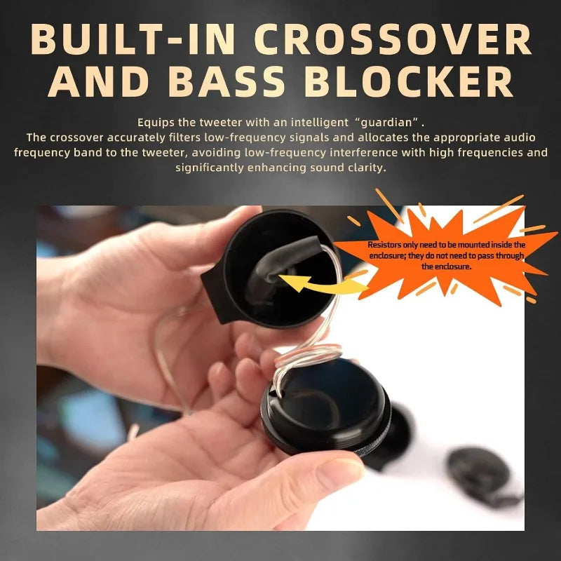 2pcs 1 Inch Car Tweeters Universal 240W Car Speakers HIFI Silk Film 4 Ohm Aluminum Casing For Car & Home Theater System Upgrade