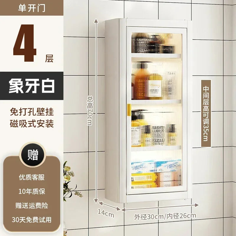 Modern Wall Mounted Bathroom Cabinet white Waterproof Storage Organizer Shelf for Toilet Vanity Bathroom home Decor Furniture