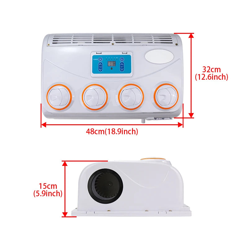 Universal Wall-mounted Refrigeration Air Conditioner Evaporator Assembly Cooling 12V 24V A/C for Bus Heavy Duty Truck Camper