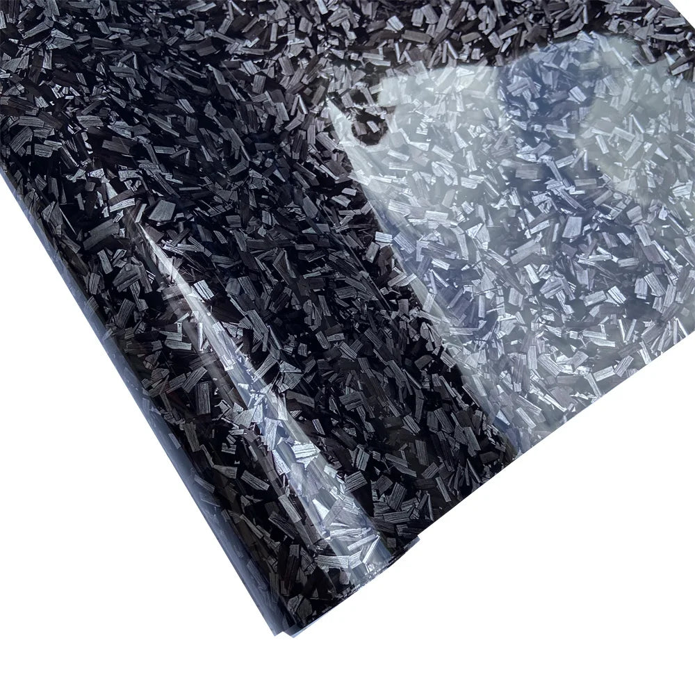 Glossy Forged Carbon Fiber Vinyl Wrap Air Bubble Free Car Sticker Waterproof For Auto Motor Car Decal Laser Forged Carbon Film