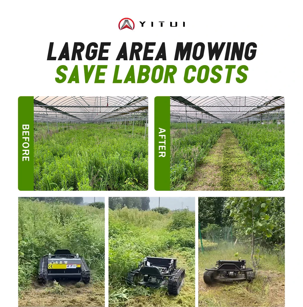 Customized Lawn Mower with Remote Control High Efficiency Low Power Consumption Suitable for Various Grass Types