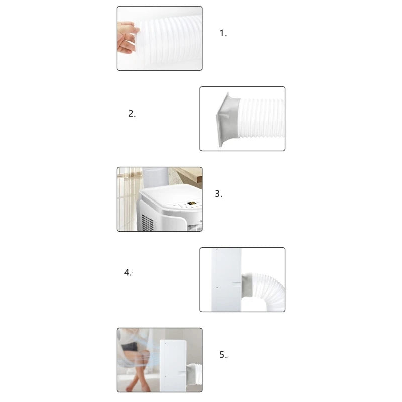 2023 New Mobile Air Condition-Exhaust Hose Coupler Duct Pipe Portable Window Vent Adapter Extender Connector Spare