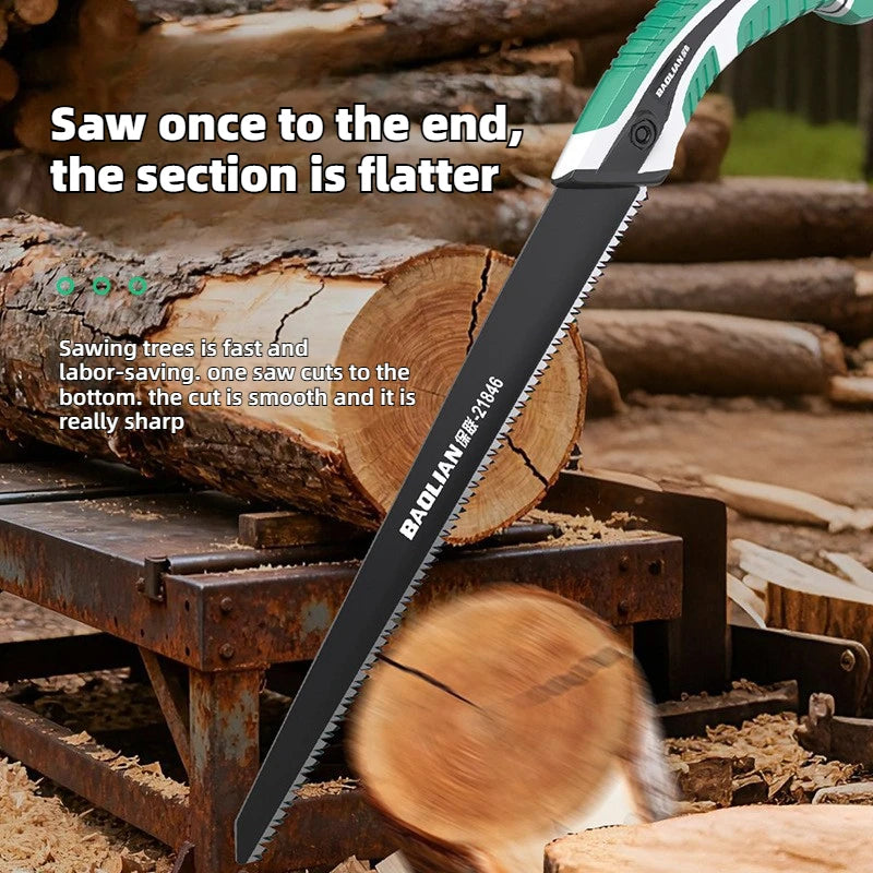 BAOLIAN SK5 High Hardness Steel Garden Logging Saw, Three Sided Grinding Teeth, PTFE Anti Rust Fast Cutting Saw