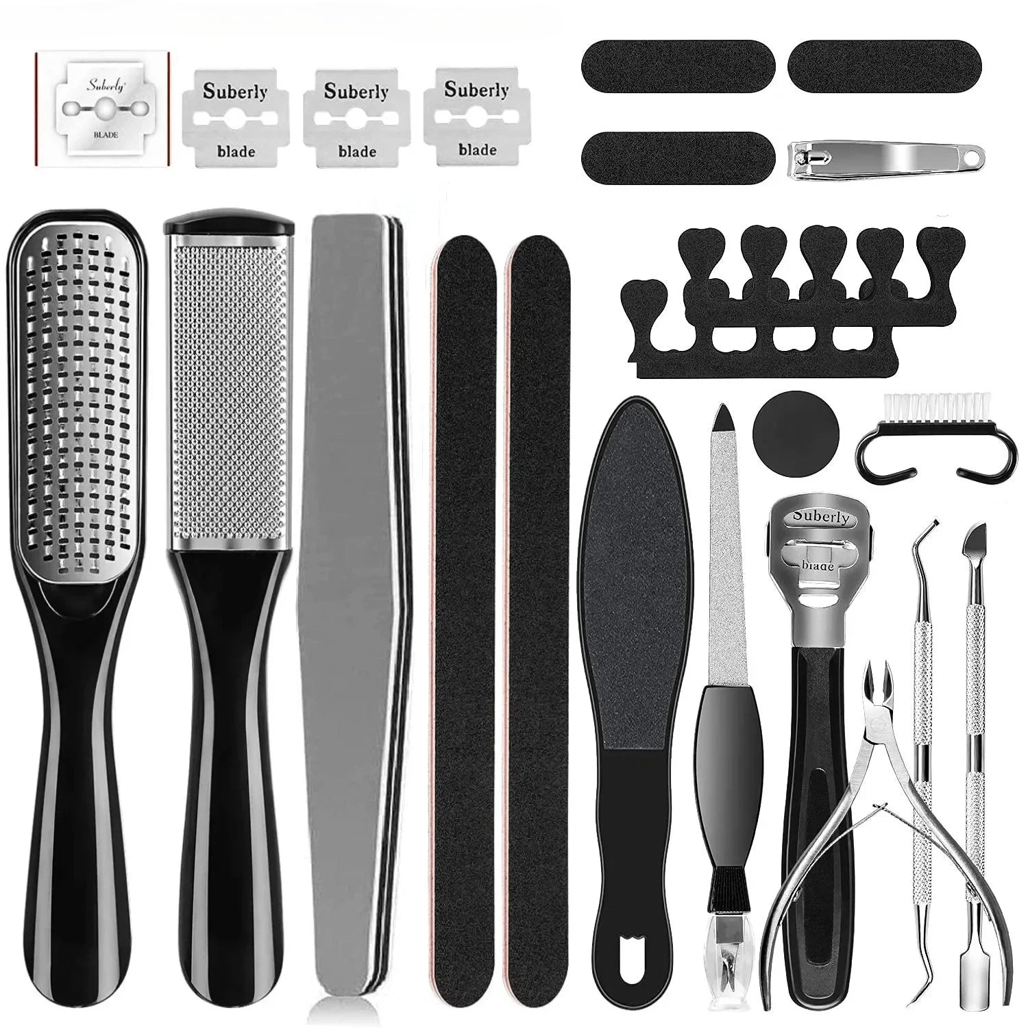8/10/23PCS Pedicure Foot File Professional Rasp Heel Grater Hard Dead Skin Callus Remover Pedicure Foot Care Tools household
