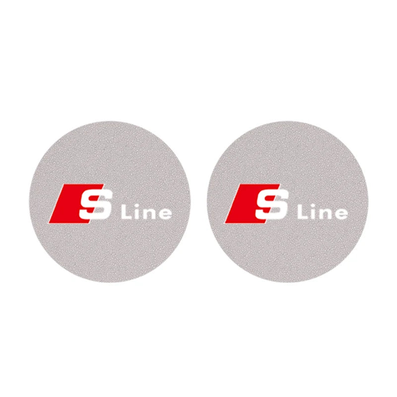 2Pcs Suede Car Water Cup Bottle Holder Anti-slip Mat Pad For Audi Sline A3 A4 A5 A6 A7 A1 A2 A8 Q1 Q2 Q3 Q4 Q5 Q6 Q7 Q8 TT RS3