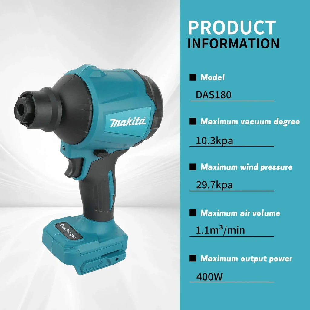 Makita DAS180 18V Cordless Air Blower Multifunction Dusting Machine with Nozzle Air Dust Removal Gun And Inflator Tool