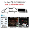 Android 14 8+128GB CarPlay For Audi A6 C6 4f 2005-2009 MMI 2G 3G GPS Car Multimedia Player Navigation Auto Radio Stereo DSP WIFI