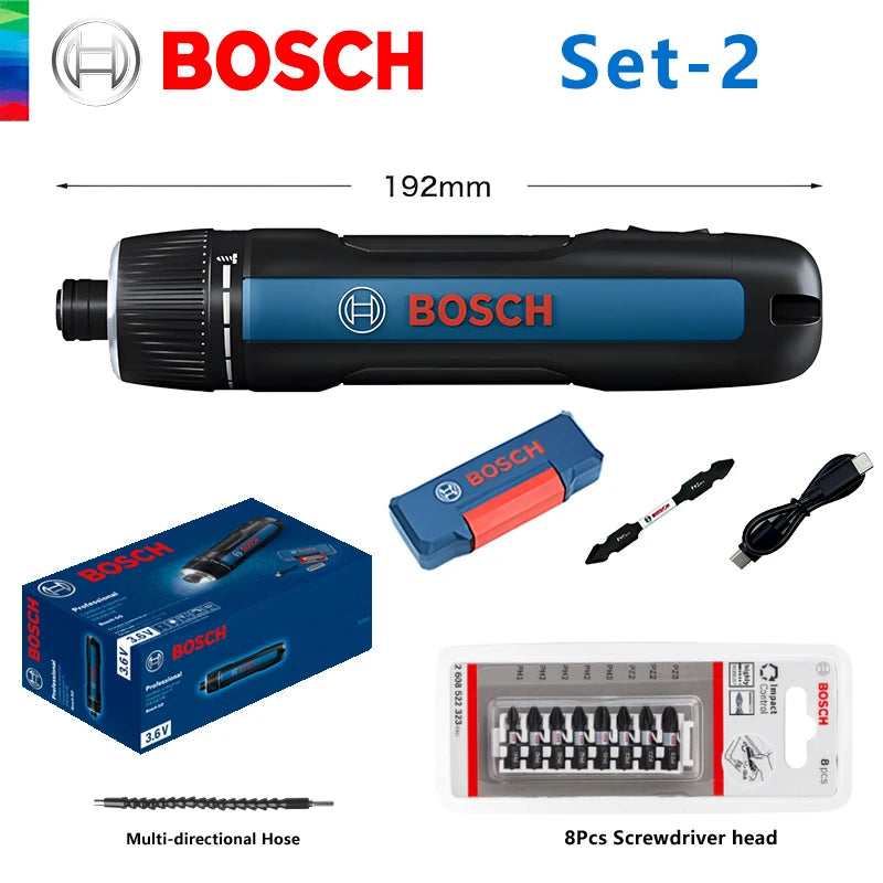 BOSCH GO 3 Tournevis sans fil 3,6V Batterie Lithium-ion Perceuse sans fil rechargeable avec boîte Kit d'outils professionnels Bosch GO3