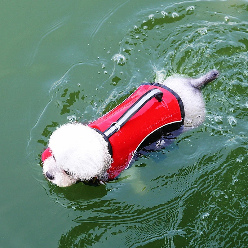 Summer Pet Dog Life Jacket with Removable Front Float Adjustable Dog Life Vest Swimsuits for Small Medium Large Dogs Swimming