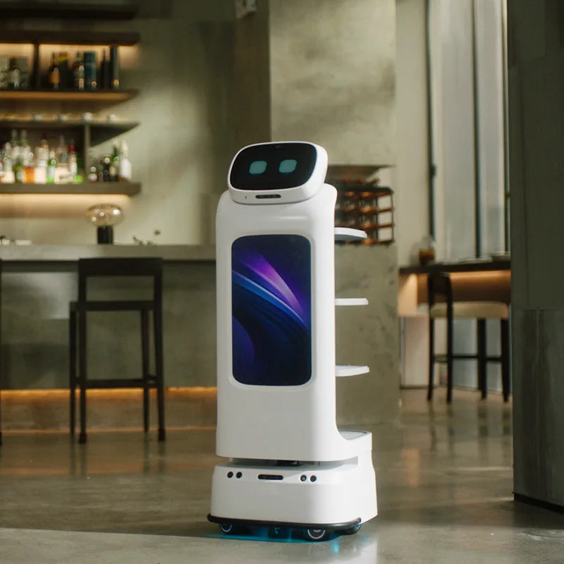 AI Humanoid Reception Service Robot Self Driving Hotel Restaurant Robot SLAM VSLAM Navigation Intelligent Customer Service Robot