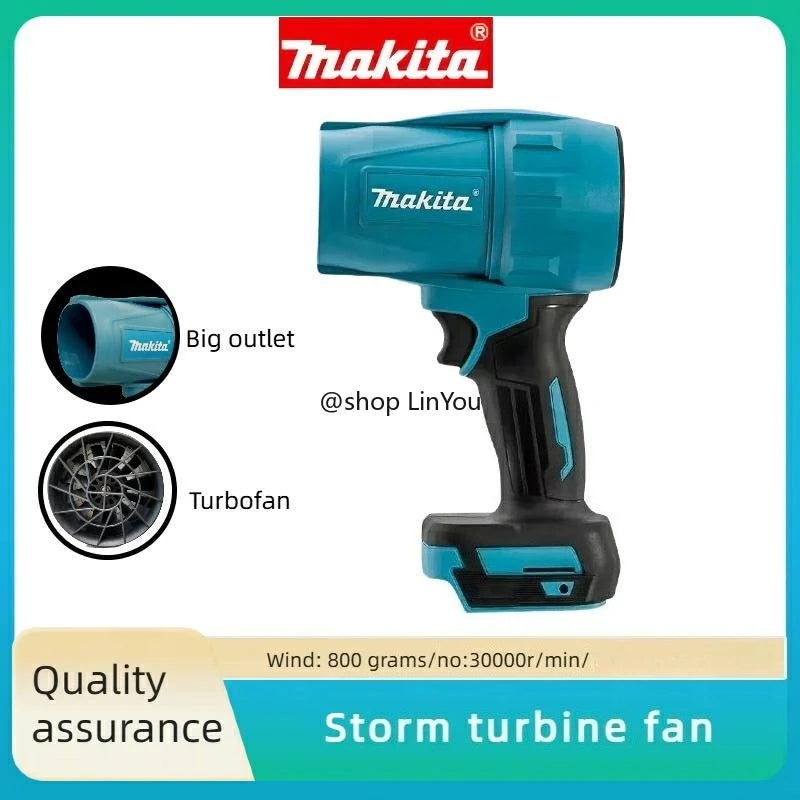 Makita 30000RPM Violent Blower Turbo Jet Fan 18V Electric Air Duster Wind Speed Turbo Rechargeable Cleanin Tool