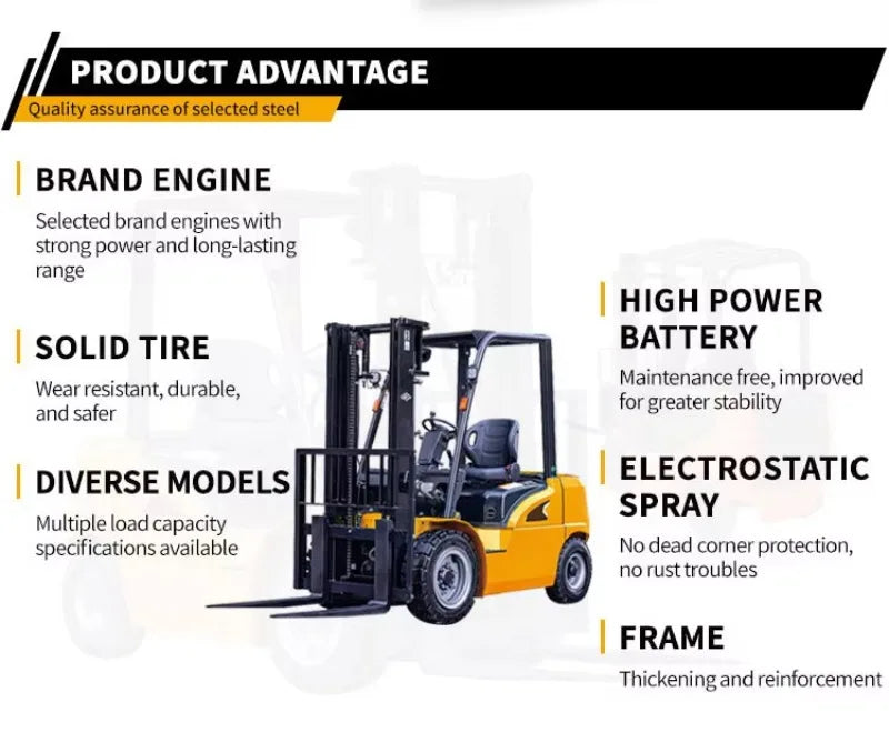 YG Customized Portable for Small WarehousesMini Size 3Ton Electric Forklift