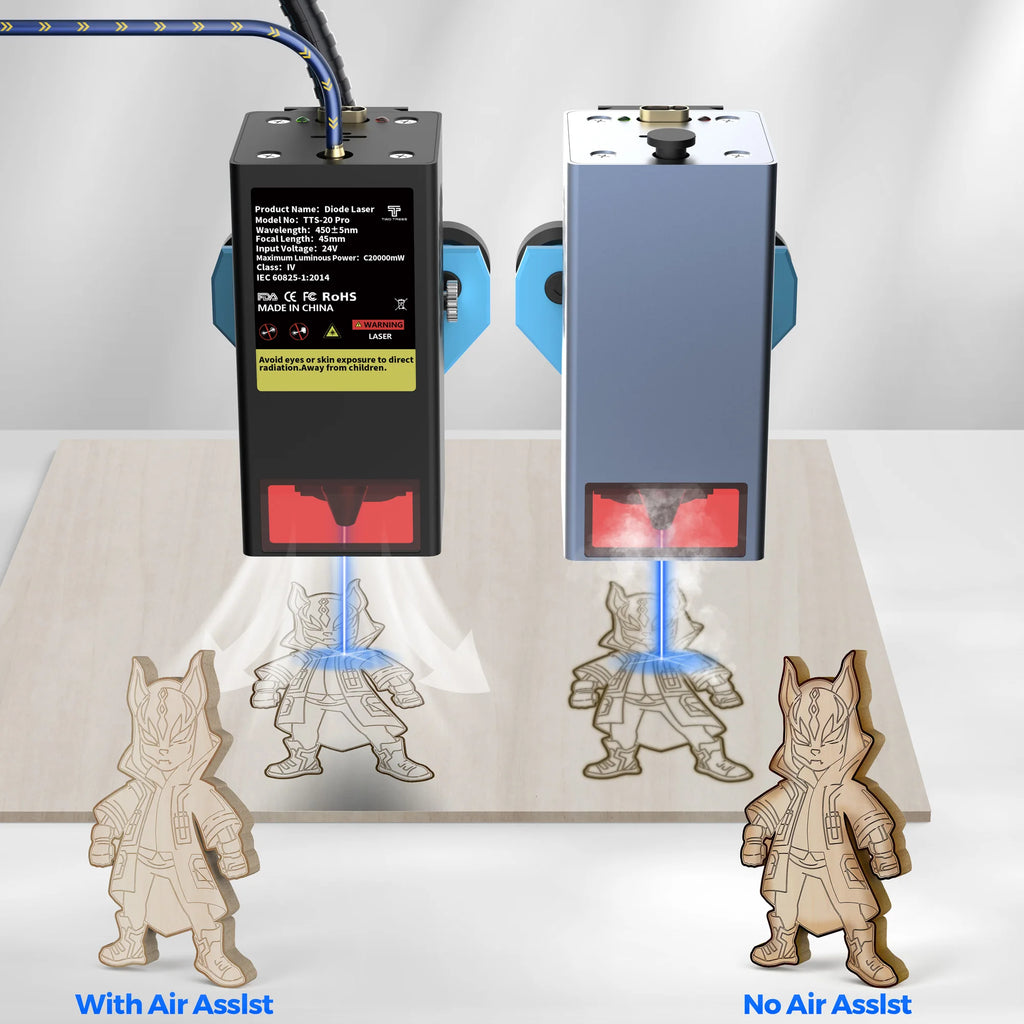 Twotrees TTS-20 Pro Metal Laser Engraving Machine WiFi Offline Control 20W Blue Light CNC Cutting Machine Laser Marking Machine