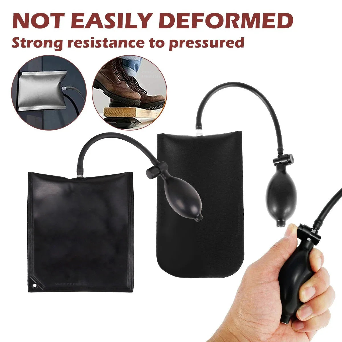 Car Tool Car Window Door Key Anti Lost Kit Inflatable Air Pump Air Wedge Non Marring Wedge with Long Reach Grabber for Car Truck