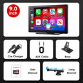 Jansite Lecteur multimédia vidéo universel pour voiture Bluetooth sans fil Carplay Android Auto écran stéréo radio pour YouTube Netflix
