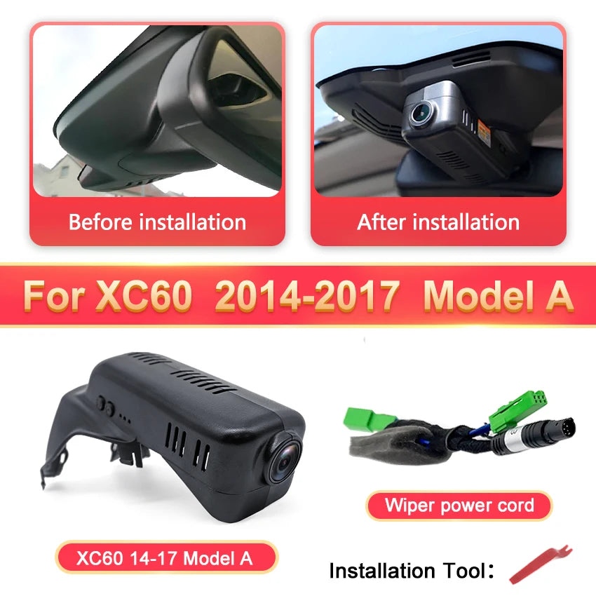 HD 4K 2160P Dash Cam Camera Car DVR Video Recorder For VOLVO XC40 XC60 XC70 XC90 V40 V60 V90 S60 S90 S80 S80L C40 for Polestar 2