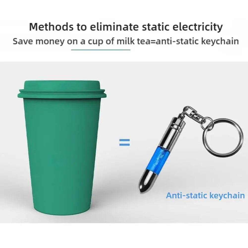 Human Body Static Eliminator Portable Anti-Static Keychain Static Electricity Remover Discharge Key Chain For Human Body