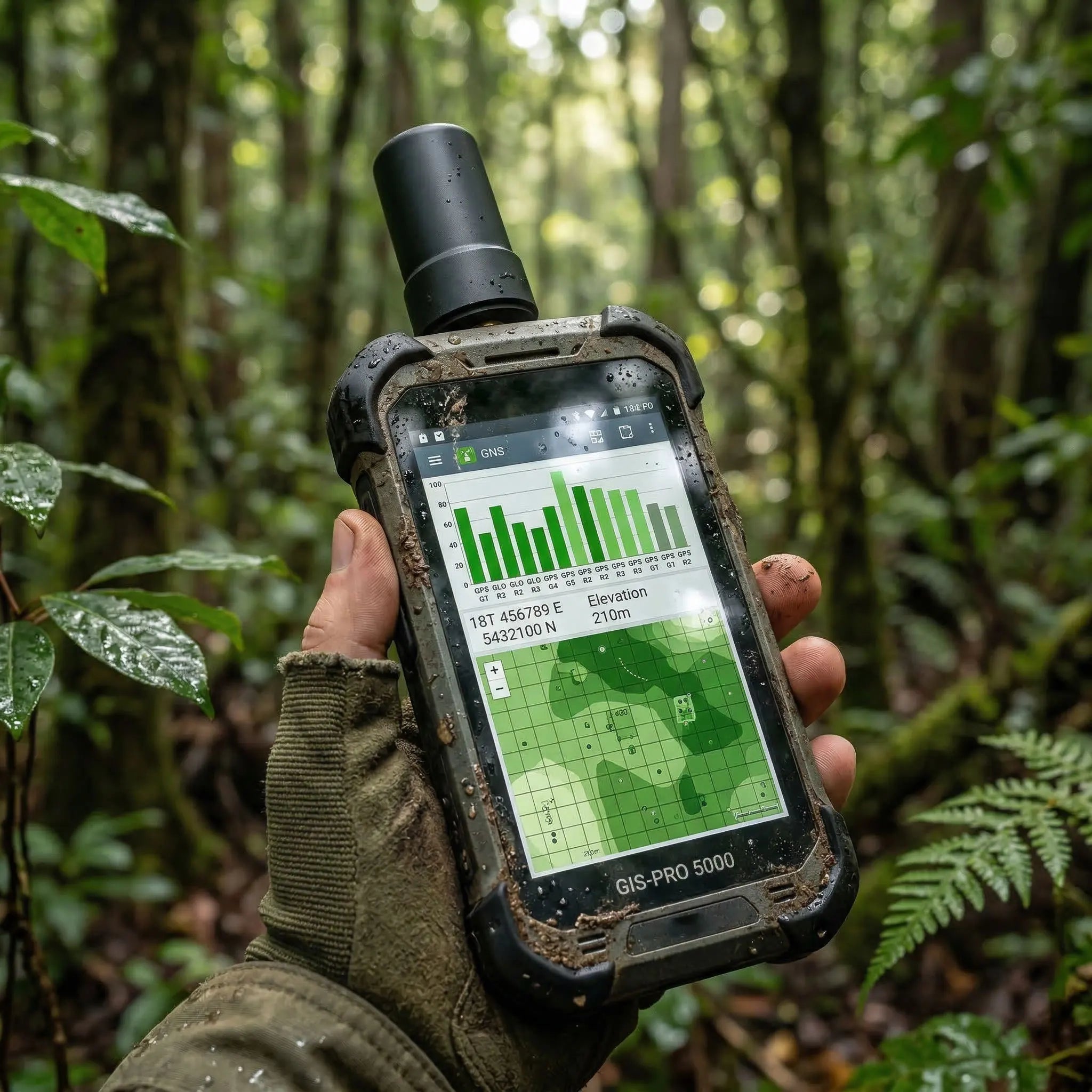 Rugged RTK GNSS IP67 Waterproof for Handheld GIS Mobile Devices High Precision Surveying Mapping Antenna for Field Work