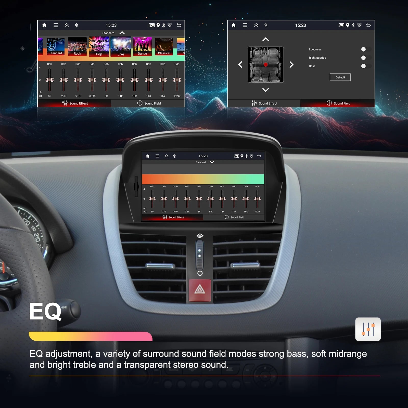 Podofo 7'' Carplay  Android 2din Carplay Car Radio For Peugeot 207 2008-2014 Bluetooth GPS Navigation FM RDS Radio Receiver