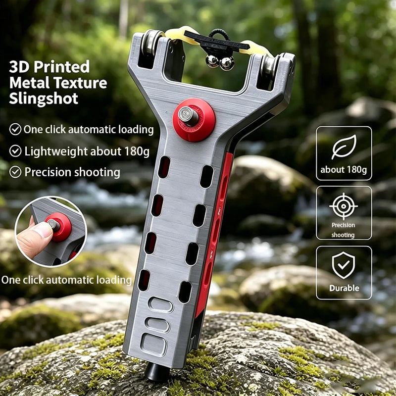 3D Printing Automatic Slingshot Magazine Rubber Band Combination Tool 3D Pulley Manual Outdoor Hunting Combination Tool