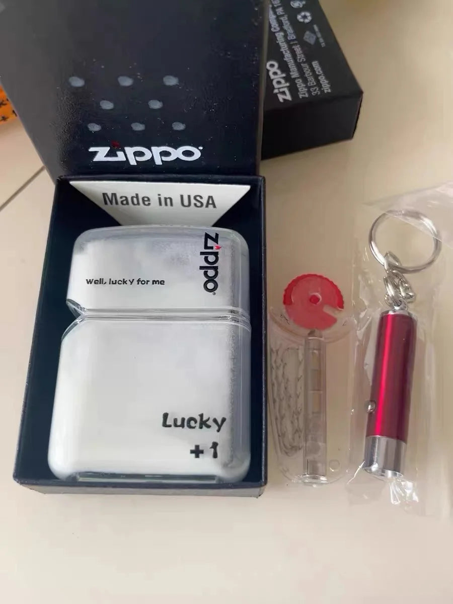 Zippo Creative Luminous Flowing Sand Oil Lighter combination, Shell Fuel Lighter unisex Windproof Collection in box