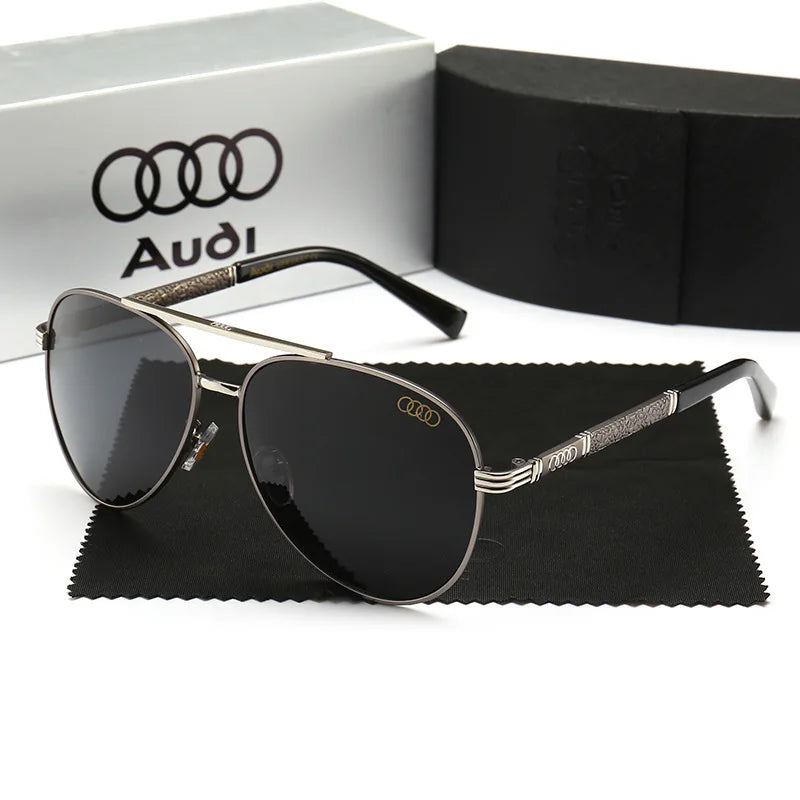 For audi High end luxury men driving polarized sunglasses, brand luxury design anti glare, men women Driver goggles gentlemanly