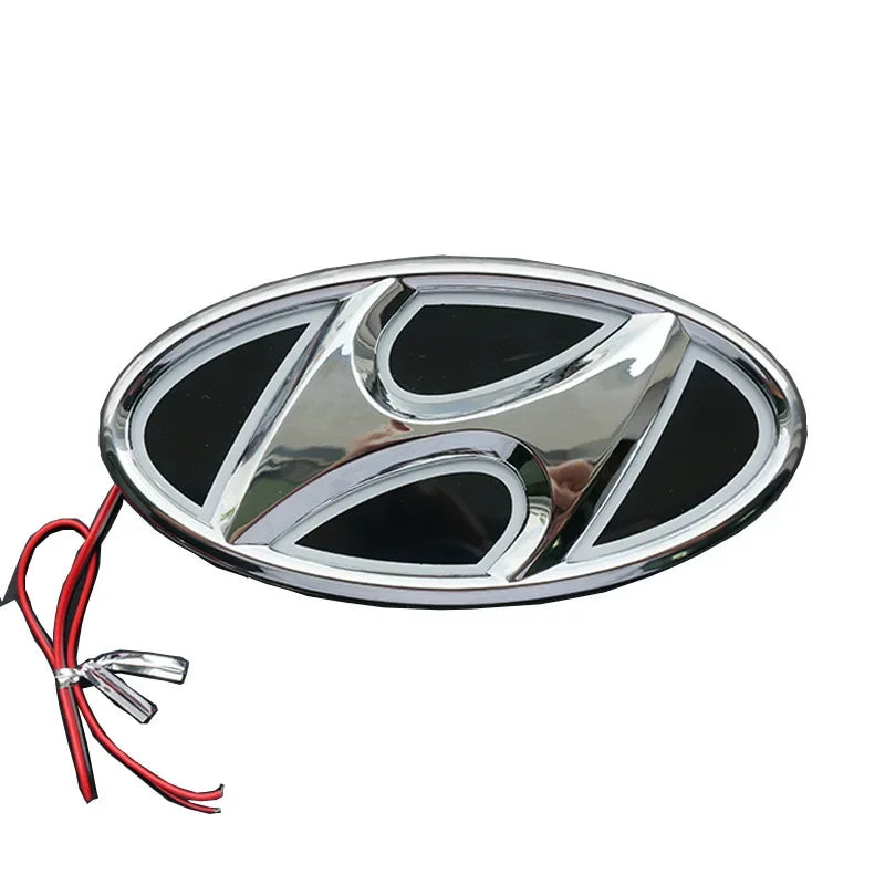 Car 5D LED Front Rear Light Emblem Sticker For Hyundai Genesis N-LINE I10 I20 I30 I40 IX20 IX35 Kona Getz Veloster Tucson Elantr