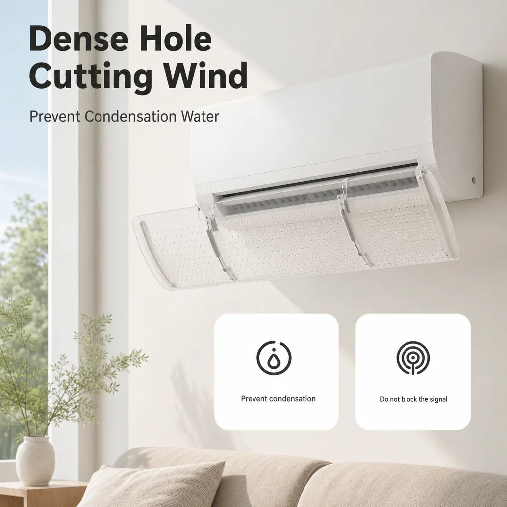 Adjustable Air Conditioning Cover, Wind Deflector Windshield, Air Conditioner Tools Air Baffle Shield Home Office Accessories