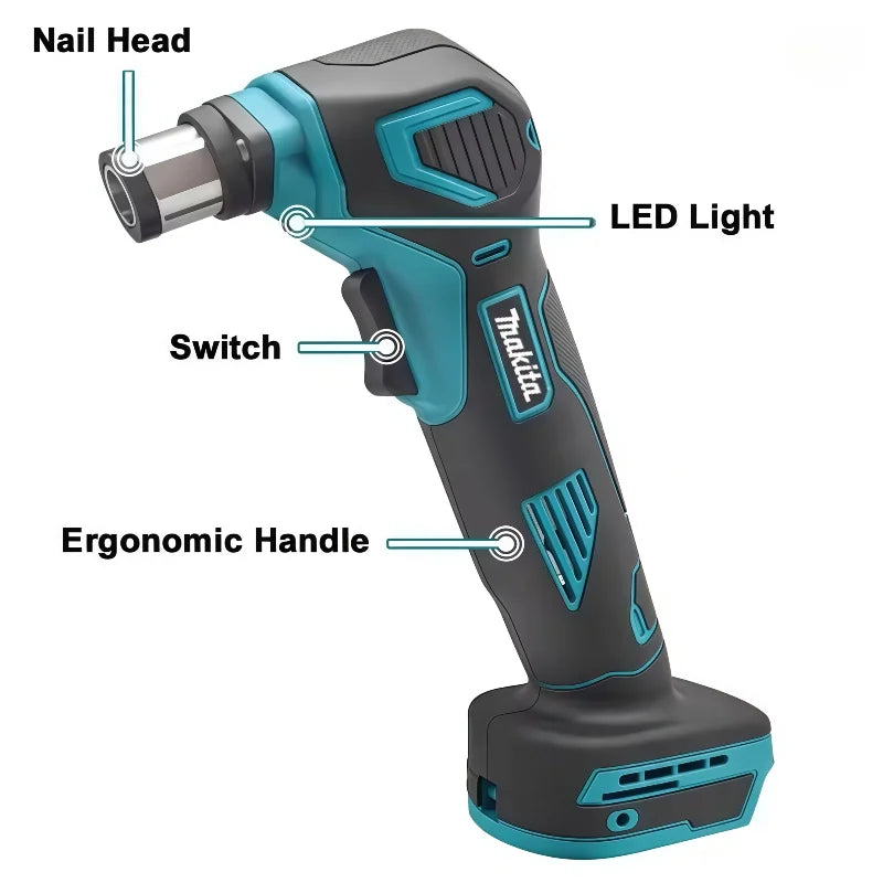 Makita Cordless Auto Hammer Palm Nailer Electric Nail Hammer 19000 RPM Rechargeable Handheld Power Tool