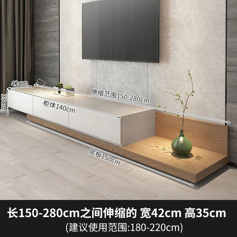 Meuble TV scandinave unique, armoire moderne minimaliste, support TV bohème simple, meuble TV peu encombrant, meuble de salon