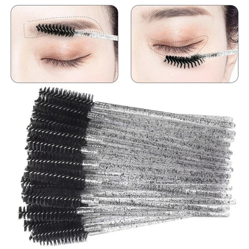 100/200/500Pcs Crystal Eyelashes Brush Comb Disposable Eye Lashes Extension Mascara Wands Makeup Professional Makeup Beauty Tool
