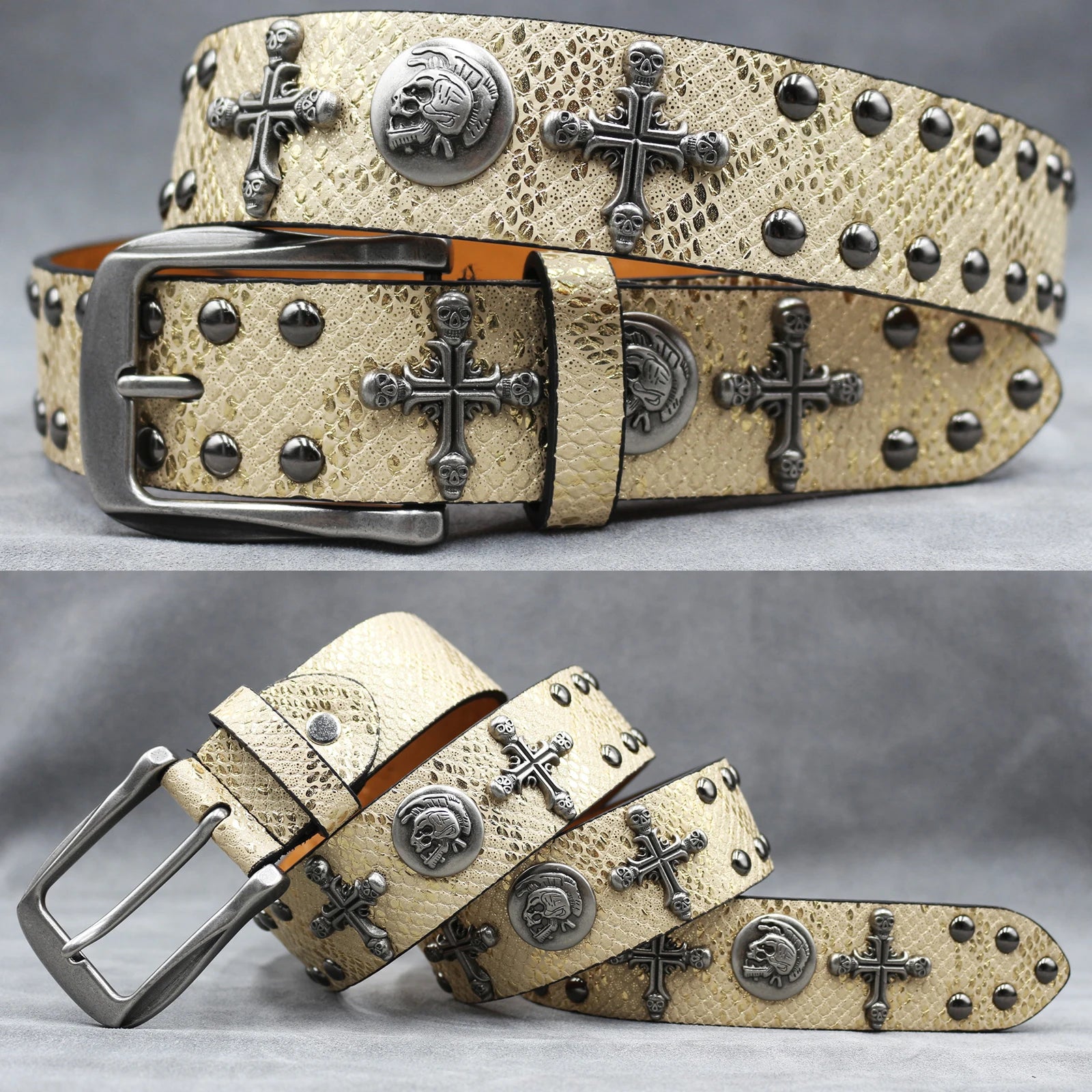 Rivet PU  Leather men's belt Fashion alloy belts Buckle luxury brand jeans belts for men business belt female belt