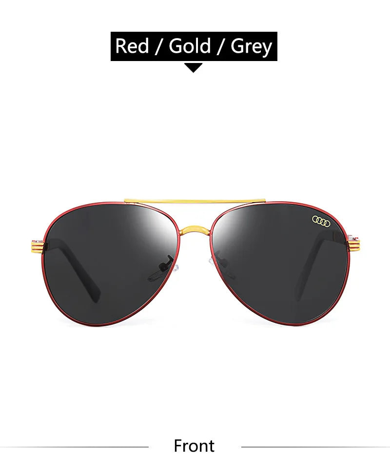 For audi High end luxury men driving polarized sunglasses, brand luxury design anti glare, men women Driver goggles gentlemanly