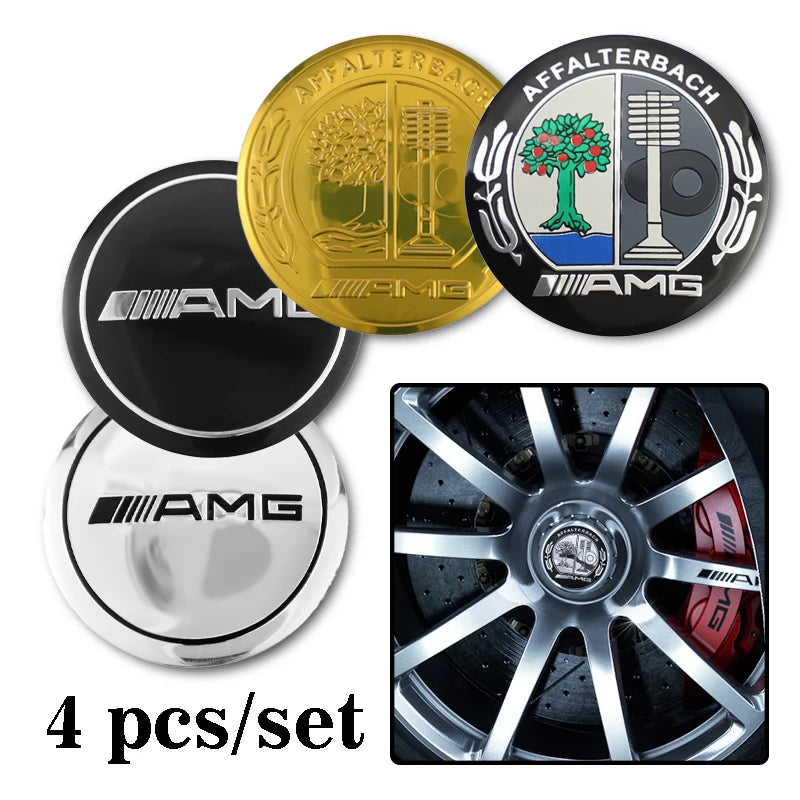 1Set Car Wheel Stickers 56mm Auto Center Hub Cap Decal For Mercedes Benz AMG Smart W205 C300 W203 W206 W108 W124 W126 W140 W168