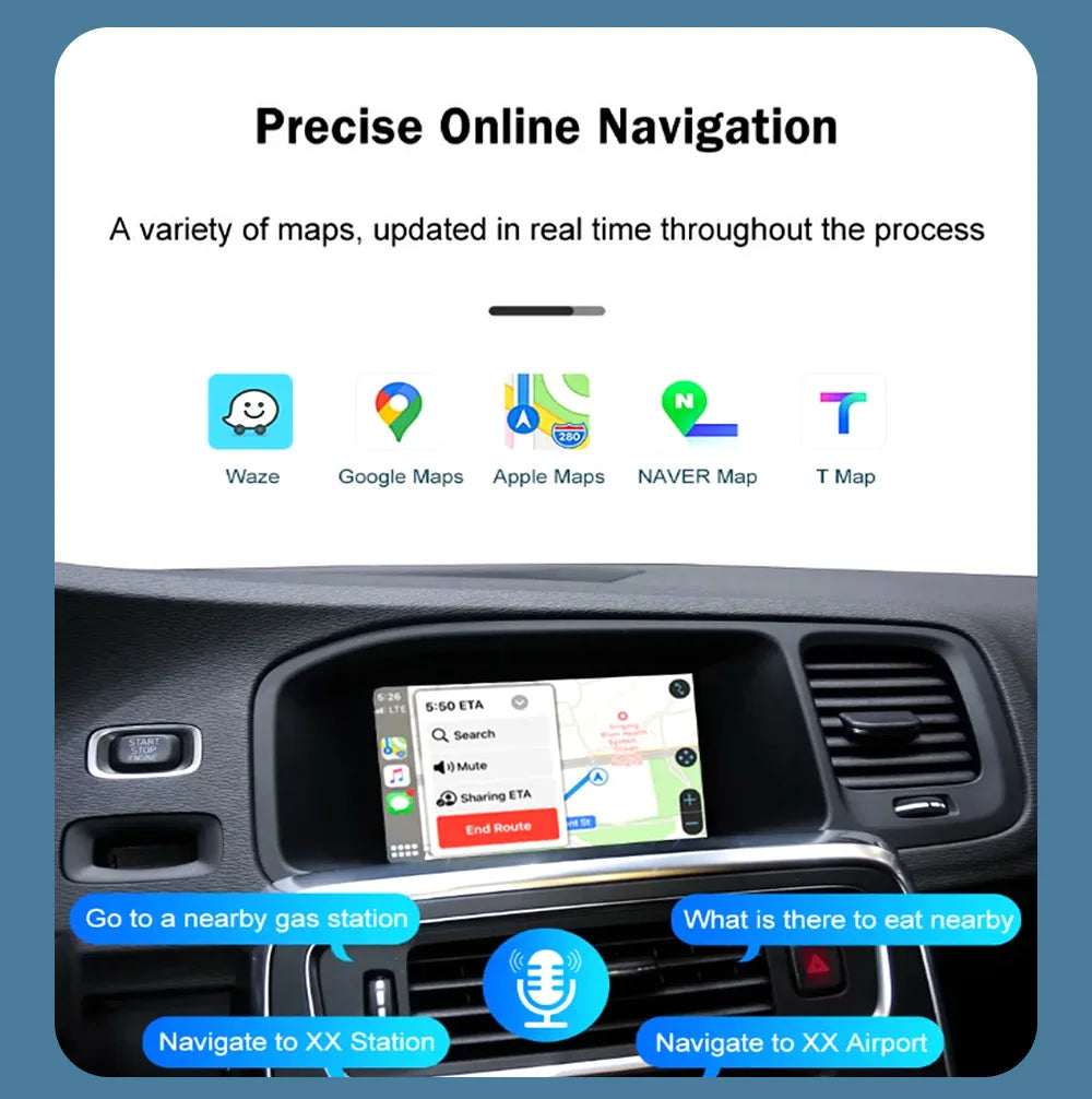 Wireless Carplay for Volvo XC60 S60 V40 V60  XC90 S90 Module Car Accessories Android Auto Airplay Mirror Link