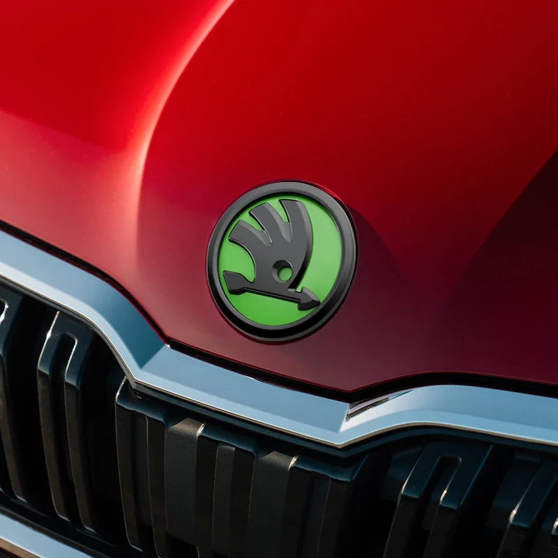 80mm 90mm ABS Emblem For Skoda Fabia 1 2 Octavia a7 RS Superb Rapid Yeti Karoq Vision Car Head Front Rear Boot Tailgate Sticker
