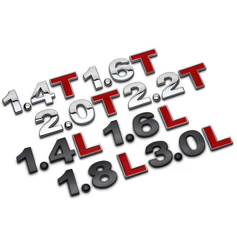 3D Metal 45mm 25mm Car Letters Alphabet Emblem Numbers Chrome Labeling Car Sticker Trunk Logo Letters Emblem For Hyundai Toyota