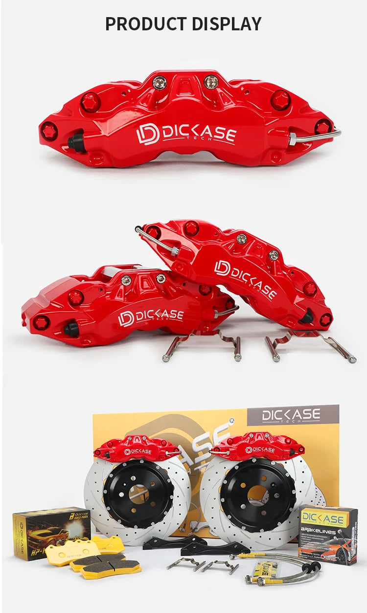 Dicase Brake Aftermarket Part Front and Rear With Electronic Parking Caliper Oxidized Blue drilled disc for Toyota ALPHARD/Camry