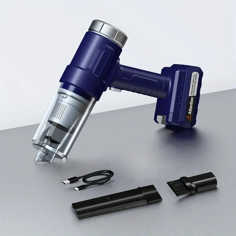 Cordless Portable Vacuum Cleaner with Crevice Tool